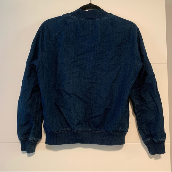 Guess | Pinstriped “Denim” Zip Up Jacket - Picture 8 of 14